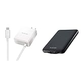 【モバイルバッテリー セット】 エレコム USB コンセント 充電器 18W (USB PD対応) Type-Cケーブル 1.5ｍ 一体型 【 Android/タブレット 対応 】 ホワイト MPA-ACCP04WH + モバイルバッテリー 軽量 小型 薄型 5000mAh 12W (2.4A) 2台同時充電 出力2ポート(Type-C +USB-A) ブラック EC-C04BK