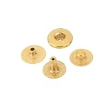 バネホックNO.1 10 mm ハンシャ頭セット 真鍮生地 10組入り レザークラフト金具