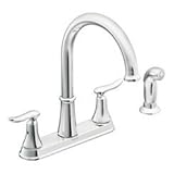 Moen CA87015 High-Arc Kitchen Faucet with Side Spray from the Solidad Collection, Chrome [並行輸入品]
