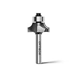 WOBLLMX 6mm軸 コロ付丸面ビット,R:4.75mm 面取りビット 角面ルータービット 電動トリマービット,CNC 彫刻機 木工 切断 ナイフ 木工用 切削工具(ブラック)