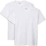 [ヘインズ] Tシャツ 半袖 Vネック 2枚組 綿100% 丸胴仕様 タグレス仕様 2P Japan Fit VネックTシャツ アンダーウェアメンズ H5355 ホワイト M