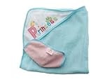 Turquoise Princess Hooded Towel with Washcloth Set - 032-29868 by Sweet & Soft