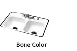 KitckenシンクSTL Dbl 32 x 21bone