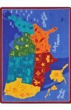 Joy Carpets Kid Essentials Geography & Environment States of The Nation Rug, Multicolored, 5'4 x 7'8