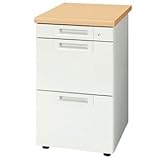 プラス 脇机3段 RJ-047A-3 ホワイトメープル引出A