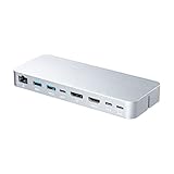 サンワサプライ USB Type-Cドッキングステーション マグネット搭載 HDMI/DisplayPort出力対応 USB-CVDK9
