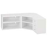 ぼん家具 テレビ台 コーナー 3点セット ローボード 32型 テレビラック TV台 ホワイトウッド