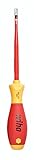 Wiha Tools 32046 Insulated Slim Line Slotted Screwdriver With Cushion Grip - 3.5 x 100 mm. [並行輸入品]