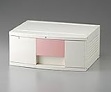 0-5347-03　トレイＢＯＸ（鍵付）３０２Ｈ　Ａ３用ピンク　４７０×３６０×２０５ｍｍ '3670