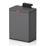 Mbillion 壁掛けゴミ箱 キッチンミ箱 おしゃれ 生ゴ フタ付き キャビネット 吊り下げゴミ箱 8Ｌ大容量 大口径 密閉 防臭 スライド式 ホワイト（ゴミ袋を贈る）