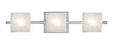 Besa照明3 ws-7873gl-sn 3 x 50 W g9 Paolo壁Vanityライト器具with Glitterガラス、サテンニッケル仕上げ