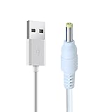 YSJJZRL ホワイト USB - DC 電源コード、USB オス - DC 5.5*2.5/5.5*2.1/4.0*1.7/3.5*1.35/2.5*0.7mm 5V 電源プラグ コネクタ (1M,4.0×1.7mm)