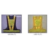 MEIWA 名和興産 LEDベスト 台形シート付 経済タイプ(LED16個付)  LED-YL(T)・黄色×ライムイエロー