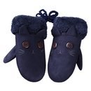 ligangam 子供 手袋 ミトン かわいい 子供用 グローブ 裏起毛 キッズ手袋 雪遊び お散歩 滑り止め 秋冬 防水 防寒 通学通園 女の子 男の子 スーパー暖かい レザー 本革 セーム革 人気