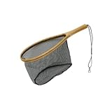 ウッド ランディングネット トライアイテム 木製ラバーコーティングネット Sサイズ