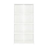 Garage グリッド収納庫GR 4段2列セット GR-0818 ライスホワイト (ガラージ/ガレージ/家具)
