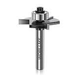 WOBLLMX 6mm軸 ビスケットカッター ベアリング付き 3歯 T型ルータビット 電動工具 トリマー ビスケット CNC 彫刻機 木工 切断 ナイフ 木工用 切削工具(刃厚:4mm、切断幅:8mm)