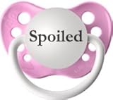 Expression pacifier Spoiled pink by Personalized Pacifiers