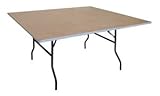 TentandTable Heavy Duty正方形ソリッドバーチ木製折りたたみテーブルwith 30インチ高さ、アルミエッジforや結婚式、パーティ、イベント、と教室 48" ブラウン TT-48S