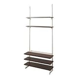 突っ張り薄型TVラック 幅89.5cm ダークブラウン色 NJ-0223