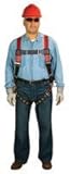 MSA 10041611 TechnaCurv Vest Style Harnesses, Tongue Buckle Leg Straps, Qwik-Fit Chest Strap, Back, 