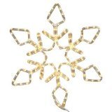 60" Pure White LED Lighted Rope Light Snowflake Commercial Christmas Decoration