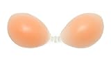 MAGIKON B-Cup Invisible Silicone Push-Up Bra, Breathable Self Adhesive Backless Strapless Nipple Cov