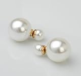 ダブルパールピアス パールバックキャッチ