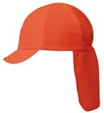 スクラムプラス（フラップ付き体操帽子　UV対策に・熱中症対策に たれ付き）オレンジ フリーサイズ（57～60cm）/フットマーク株式会社