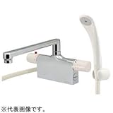 カクダイ サーモスタットシャワー混合栓 節湯型 デッキタイプ 取付芯々120mm対応 寒冷地用 逆流防止機能・シャワーホース付 175-003K