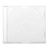 BD DVD CDケース プラケース スリム 1枚収納 50枚パック (上蓋；クリア/下トレイ；シボクリア（半透明）)