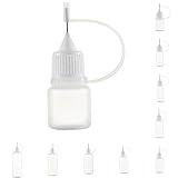 MACUJO ユニコーンボトル 5ml/10ml/15ml/20ml/30ml/50ml/100ml リキッドボトル 針付き スポイトボトル 接着剤ボトル 替え容器 液体 貯蔵用 DIY用 液体ドロッパーボトル グルーボトル (ホワイト-15ML,5PCS)