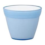 【4個入】イタリア製樹脂ポット(植木鉢/プランター) COCCO(コッコ) φ8cm/穴無し ライトブルー(青) 〔ガーデニング用品/園芸〕