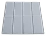 Frosted Oceanガラス地下鉄タイル3 " x 6 " (ボックスof 10平方フィート
