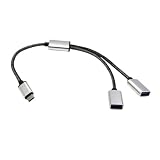 birdusunce USB 分配器, 延長ハブ, 2in1 拡張ドッキングステーション ポータブル カー キーボード デスクトップ カメラ 接続性強化