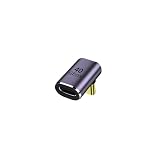 安心の日本企業 USB-C オス メス 変換アダプタ USB4 Thunderbolt 3 40Gbps PD 240W 5A 8K@60Hz 4K@60Hz 高速通信 映像出力 データ転送 高速転送 急速充電 充電 ストレート L字 小型 90°Type-C タイプC 変換アダプター 延長コネクタ uc240 (Cタイプ, １個)