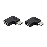 ALLVD 【2個セット】USB Type C 変換 L字 USB3.1 タイプc 変換アダプタ 90度 オス メス USB c コネクター 延長アダプタ