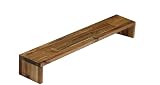 WOODPRO アカシア モニター台 デスクシェルフ 幅73cm 高さ8cm 奥行18cm ダークウォルナット色 完成品 木製 モニタースタンド 卓上 パソコン台 ディスプレイ台 机上台 コの字ラック 受注生産