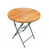 GARDEN　COLLECTION　【86120】　テーブル　φ700×770mm　10.0kg　木、鉄製