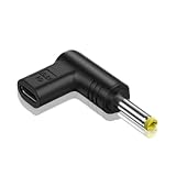 ACアダプター 変換プラグ 入力, タイプCメス-DCアダプター, USB-C 入力 DC 変換 | 19.5Vラップトップ充電器アダプター90度角度,タイプCUSB充電デバイスと互換性がありますー 電源アダプター DC 変換アダプター ノートパソコン 充電器