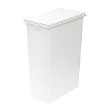 天馬 スリム ゴミ箱 45L フタ付き フルオープン 大容量 ホワイト ELP-SP45FULL PROPRETÉ×e-LABO