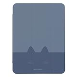 iPad 第9世代 第8世代 第7世代 10.2インチ 対応 ケース カバー A2602 A2604 A2603 A2270 A2428 A2429 A2430 A2197 A2198 A2200 アイパッド9 猫 猫耳 可愛い バイカラー 紺色 かわいい キッズ 子供