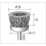 (株)ナカニシ ワイヤーブラシ スチール (1Pk(袋)=5本入)