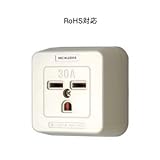 明工社 接地 2P 30A コンセント 30A 250V 白 ME8603W