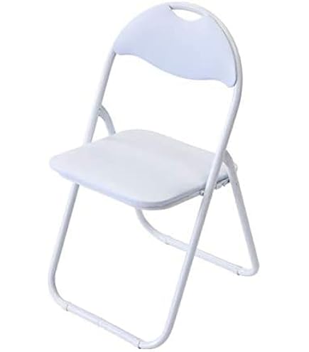 Amazon.co.jp: パイプイス 折りたたみパイプ椅子 白 5脚セット 完成品 