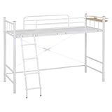 ロフトベッド 【ミドルタイプ/シングルサイズ】 スチールパイプ 二口コンセント/階段/宮付き KH-3023WH ホワイト(白)【代引不可】 生活用品 インテリア 雑貨 寝具 ベッド ソファベッド 収納付きベッド [並行輸入品]