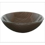 Aquabrass 97026 wood-brownガラスBasinラウンドwood-brown Basin容器シンク97026
