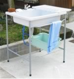 ノーブランド品 便利な水栓付ガーデン流し台