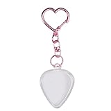 KIZAI キザイ QC0362-C ギターピック収納ケース ピック透明コレクションボックス (【1個】ピンクハート)