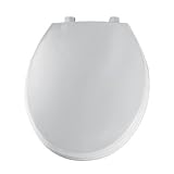 Bemis 7B760T 000 Round Closed Front Plastic Toilet Seat with Cover, White by Bemis